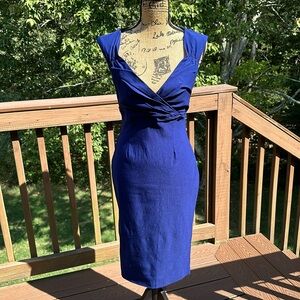 Pinup Couture women’s 50’s style Navy Dress large fitted NWT